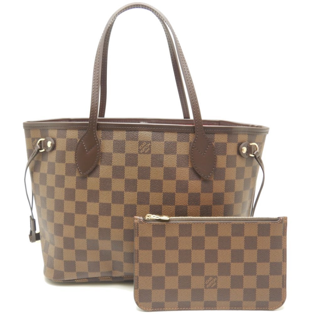 Louis Vuitton Damier Neverfull PM Ebene Tote Bag Brown